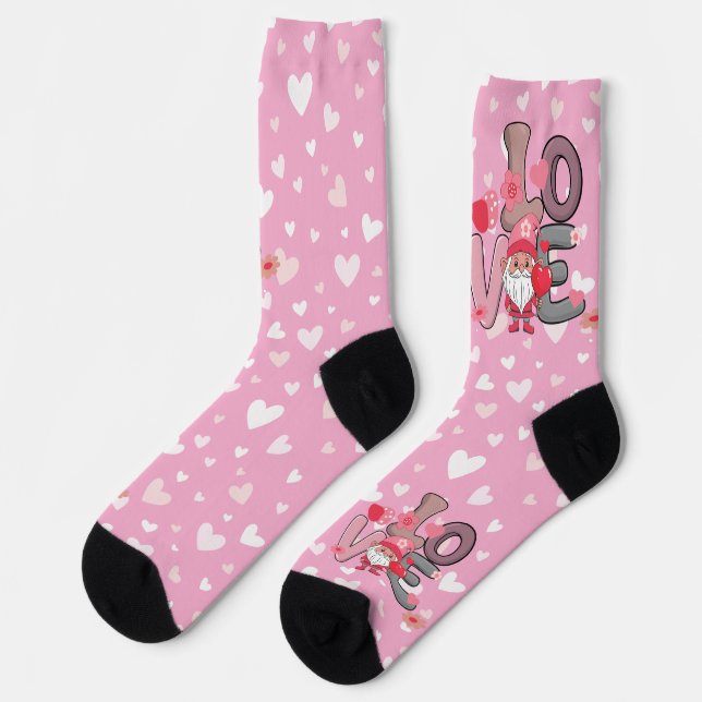 Big Liebe Blue Valentinstag Socken (Linkes Detail)