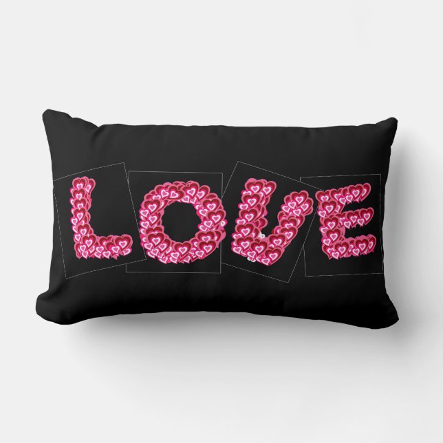 Big Liebe Little Hearts Pillow Lendenkissen (Vorderseite)