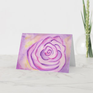 Big Lila Lilac Rose Card Dankeskarte