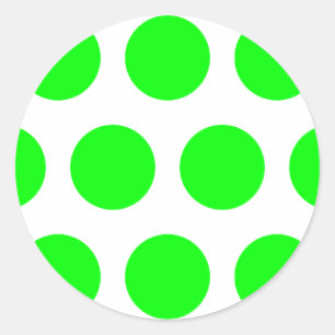 Big Limon Polka Dots Runder Aufkleber