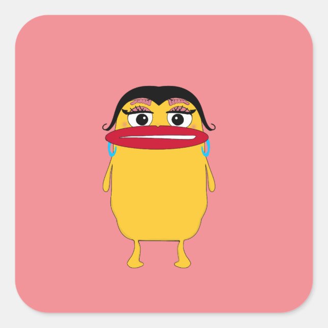 Big lips Lady Sticker (Vorderseite)