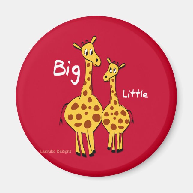 Big Little Giraffe Magnet (Vorne)