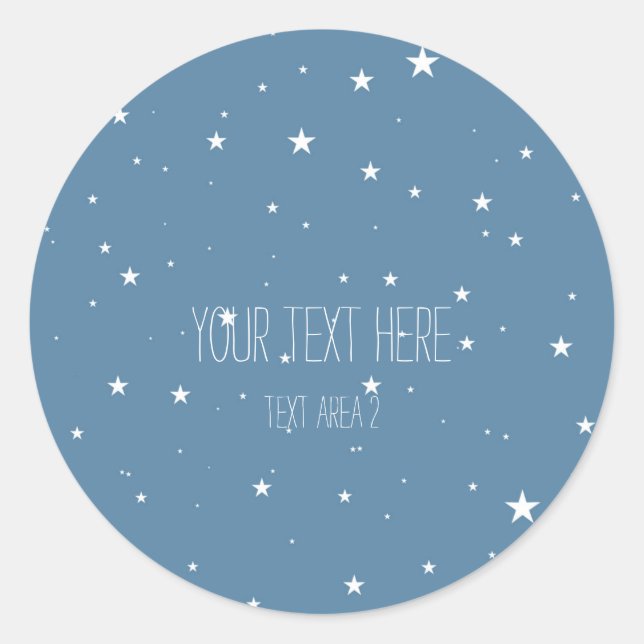 Big & Little Stars Blue Celestial Fevor Stickers (Vorderseite)