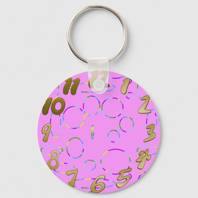 Big Loops auf Pink Apple Watch Band Schlüsselanhän Schlüsselanhänger (Vorderseite)