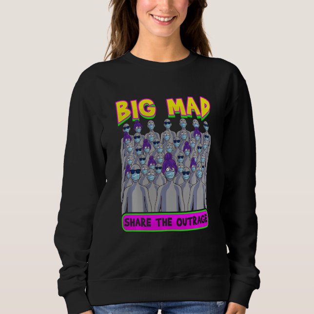Big Mad NPC Meme Gray People sehen sich Maske Meme Sweatshirt (Vorderseite)