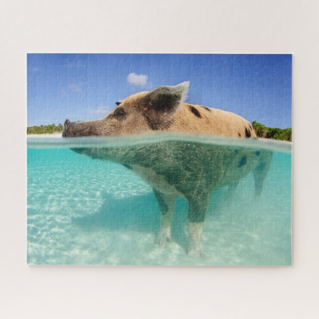 Big Mama Pig im Wasserpuzzle Puzzle (Horizontal)