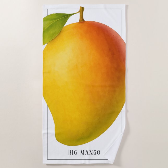 Big Mango, Sweet Fruit and Name Strandtuch (Vorderseite)