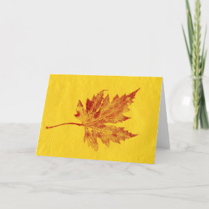 "Big Maple Red on Yellow" Country Grußkarte Karte