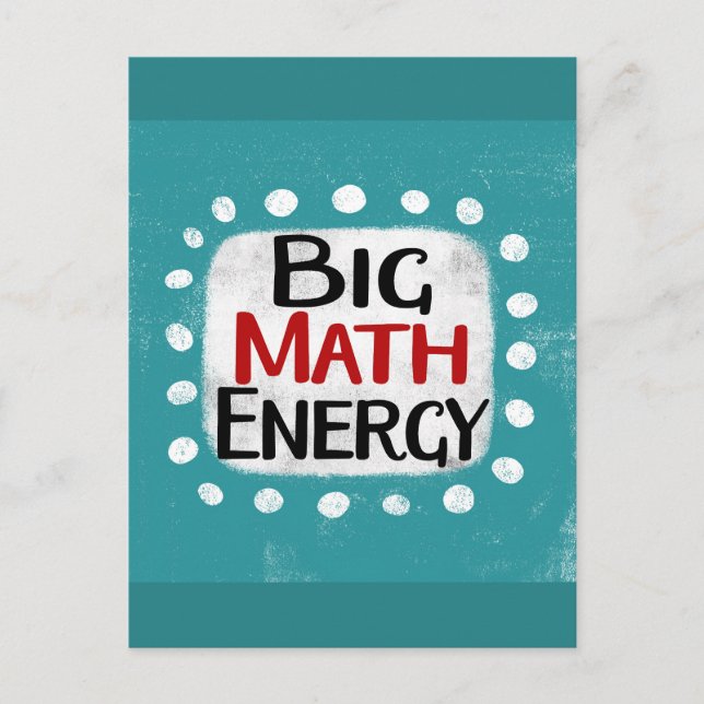 Big Math Energy Postcard Postkarte (Vorderseite)