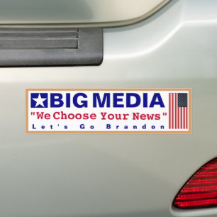 Big Media - Wir wählen Ihre News Let's Go Brandon  Autoaufkleber
