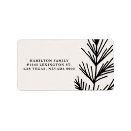 Big Merry & Blätter Label Adressaufkleber