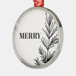 Big Merry & Blätter Ornament Aus Metall