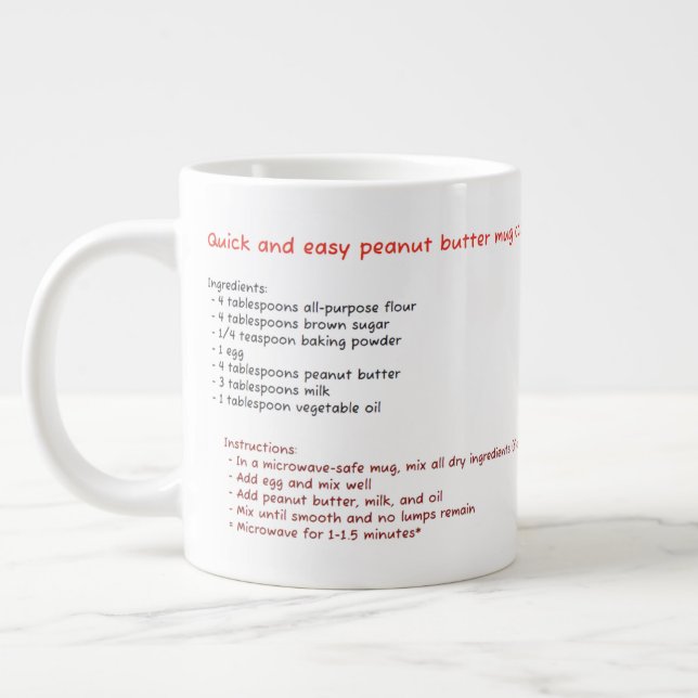 Big Microwave Tasse (Peanut Butter Tasse Cake Reze (Links)