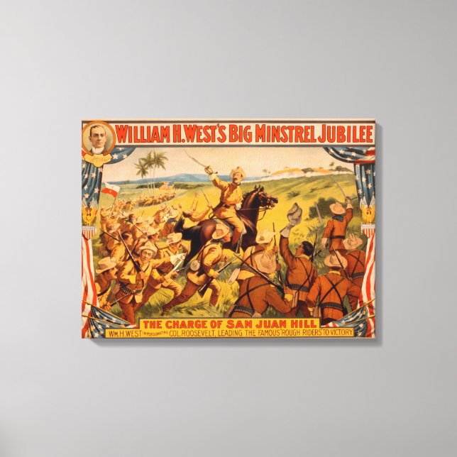 Big Minstrel Jubilee Charge San Juan Hill Leinwanddruck (Vorderseite)