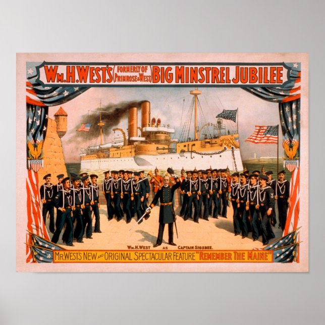 Big Minstrel Jubilee Denken Sie an das Maine Poste Poster (Vorne)