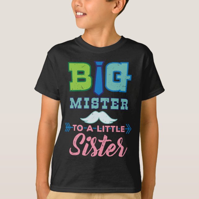 Big Mister zu einem kleinen Schwester Big Brother  T-Shirt (Vorderseite)