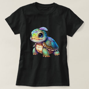 Big Mit Augen Baby Turtle Graphic T-Shirt