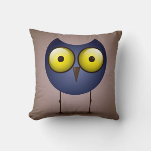 Big Mit Augen Blue Owl Kissen
