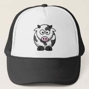 Big Mit Augen Funny Round Cartoon Cow Truckerkappe