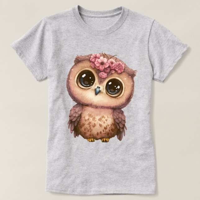 Big Mit Augen Owl Graphic T-Shirt (Design vorne)