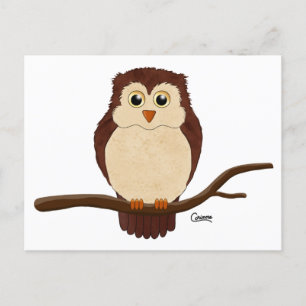 Big Mit Augen Owl - Postkarte