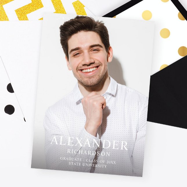 Big Mod Name Foto Abschluss Vertikale Ankündigunge Einladung (Von Creator hochgeladen)