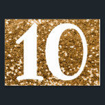 Big Modern Number Imitats Gold Glitzer Tischnummer<br><div class="desc">Erstellen Sie Ihre eigenen Hochzeitsstipps mit horizontalem Format. Sie können ein anderes Schriftart oder eine andere Farbe wählen,  um Ihre Hochzeitssuite oder ein besonderes Ereignis zum Anzug zu bringen. Imitate Gold Konfetti Stil Glitzer mit einer weißen Zahl. Hochzeit des goldenen Glitzer.</div>
