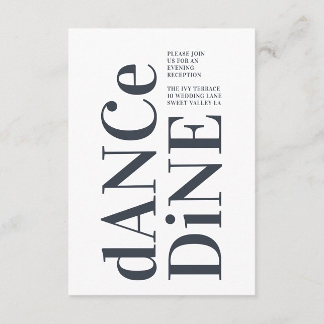 Big Monogram Modern Bold Simple Wedding Begleitkarte (Vorderseite)