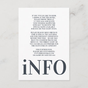 Big Monogram Modern Bold Simple Wedding Begleitkarte