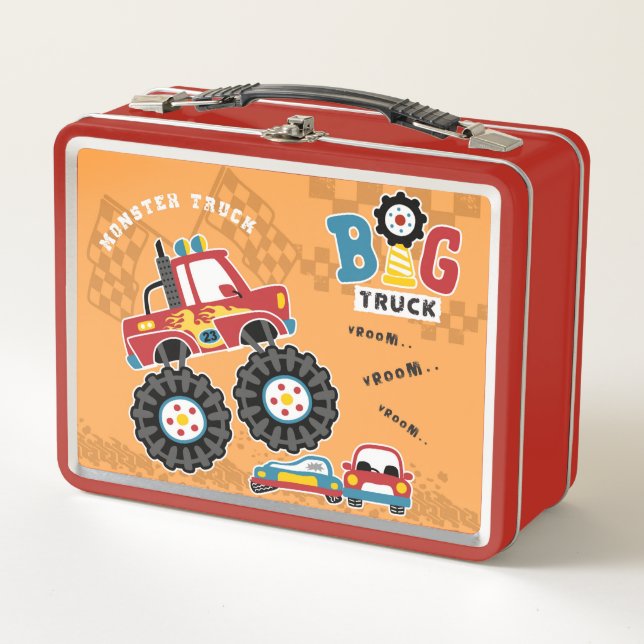 Big Monster Trucks Metall Brotdose (Vorderseite)