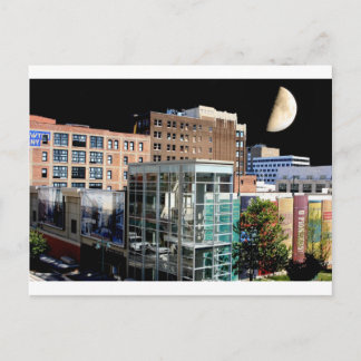 Big Moon hing über Kansas City Postkarte