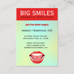 Big Mouth Aqua Grosse Erinnerung zum Zahnarzt Terminkarte