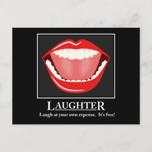 Big Mouth Funny Laghter Motivierend Postkarten