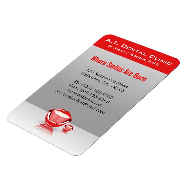 Big Mouth Smile Dental große Premium Flexi Magnete (Linke Seite)