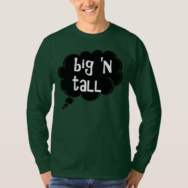Big 'n Tall Long-Sleeve T - Shirt von dalDesignNZ (Vorderseite)