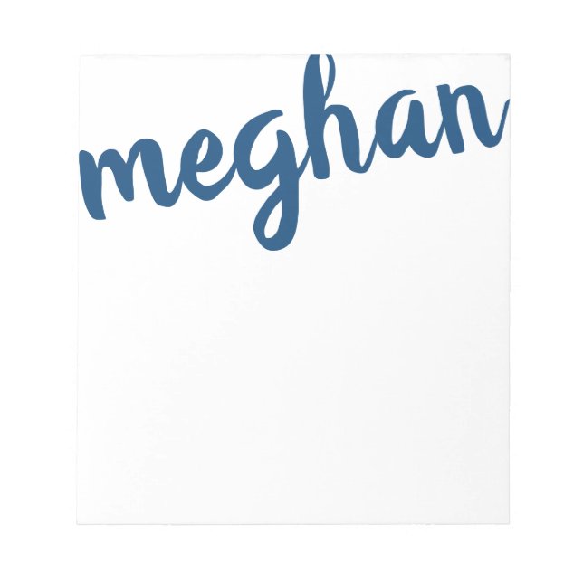 Big Name Navy Blue Personalisiert Notepad Notizblock (Vorderseite)