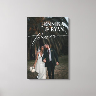 Big Names White Overlay Forever Hochzeit Foto Canv Leinwanddruck