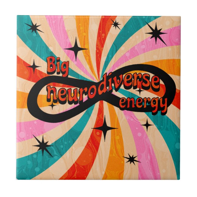 Big neurodiverse energy!!! fliese (Vorderseite)