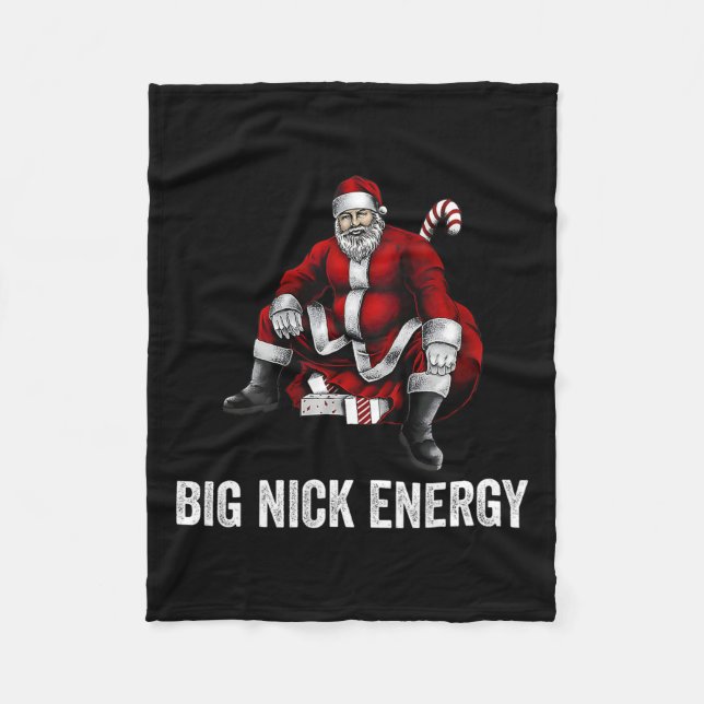Big Nick Energy Fun Weihnachten 3 Fleecedecke (Vorderseite)