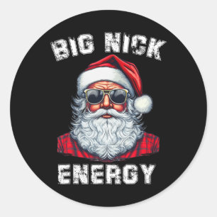 Big Nick Energy Fun Weihnachten 4 Runder Aufkleber