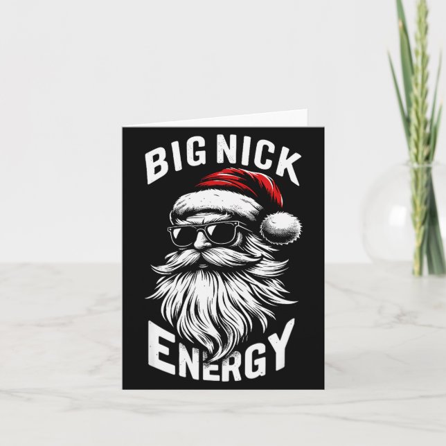 Big Nick Energy Funny Santa Christmas  Karte (Vorderseite)