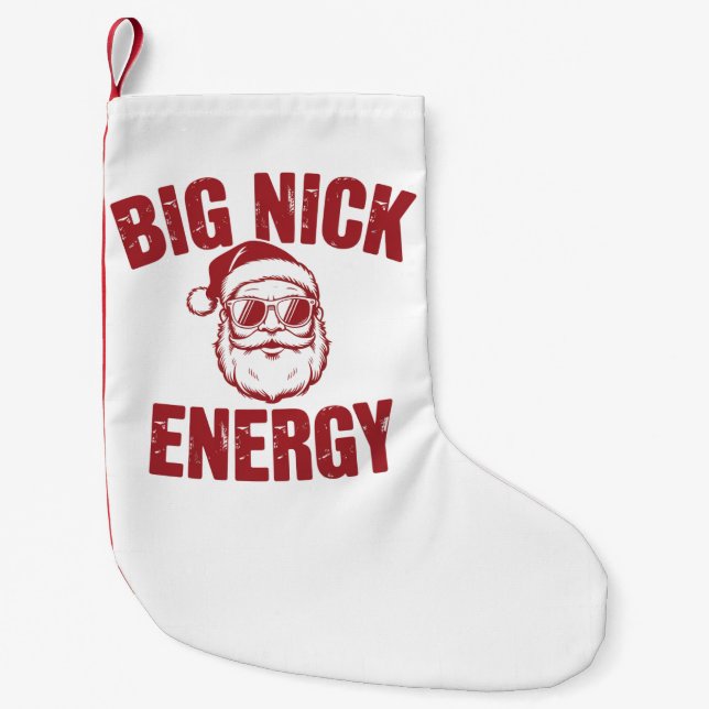 Big Nick Energy Funny Santa Rude Weihnachts-Joke Kleiner Weihnachtsstrumpf (Vorderseite)