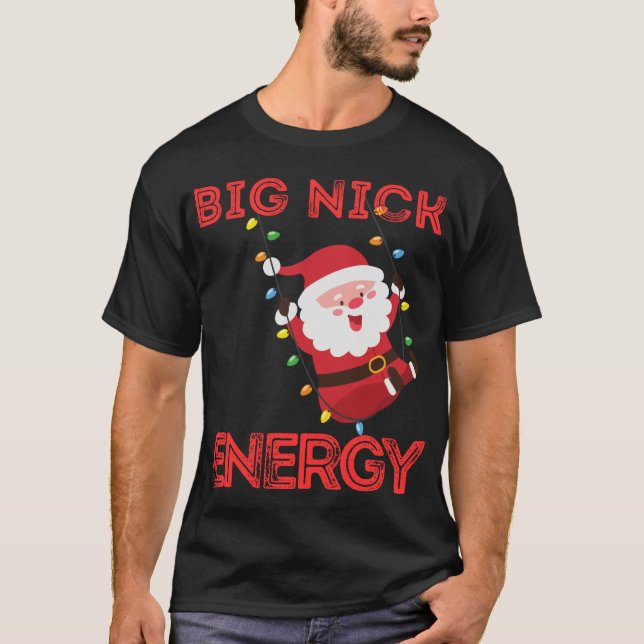 Big Nick Energy Santa Dab Ugi Weihnachtssüßer T-Shirt (Vorderseite)