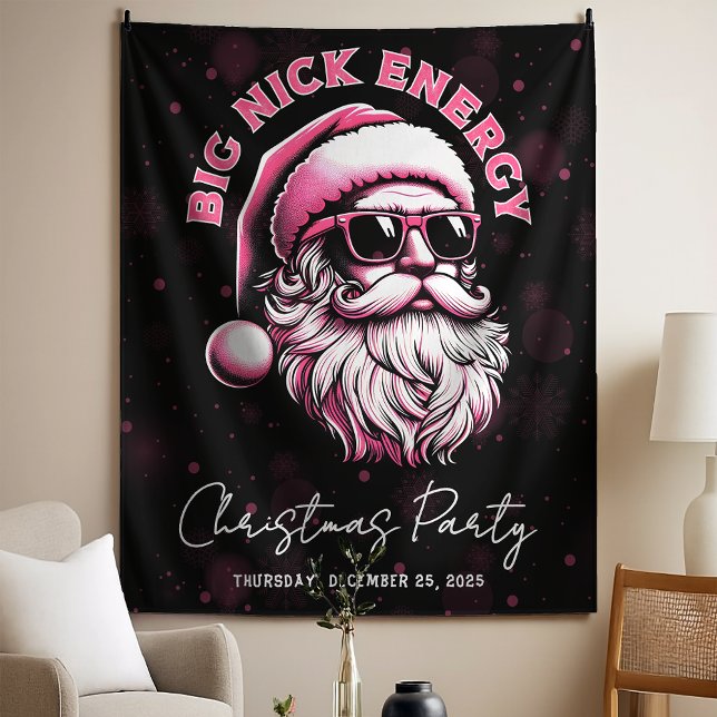 Big Nick Energy Santa Funny Christmas Xmas Holiday Wandteppich (Von Creator hochgeladen)