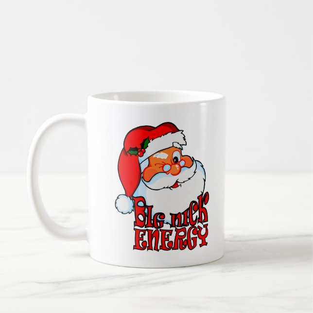 Big Nick Santa Energy - Retro Weihnachten Kaffeetasse (Links)