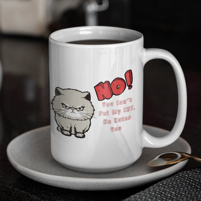 Big No in Red Kann meine Katze nicht füttern Er ha Tasse (Von Creator hochgeladen)