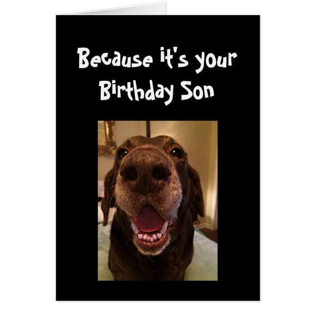 Big Nose Dog Funny Birthday Son Liebe Dog (Vorne)