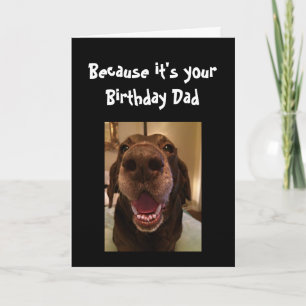 Big Nose Dog Funny Geburtstag Vater Liebe Hund Karte