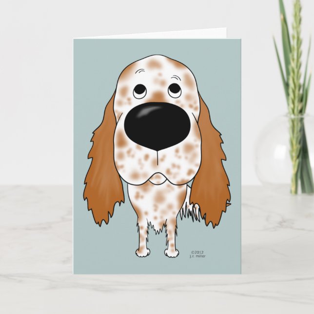Big Nose English Setter Karte (Vorderseite)