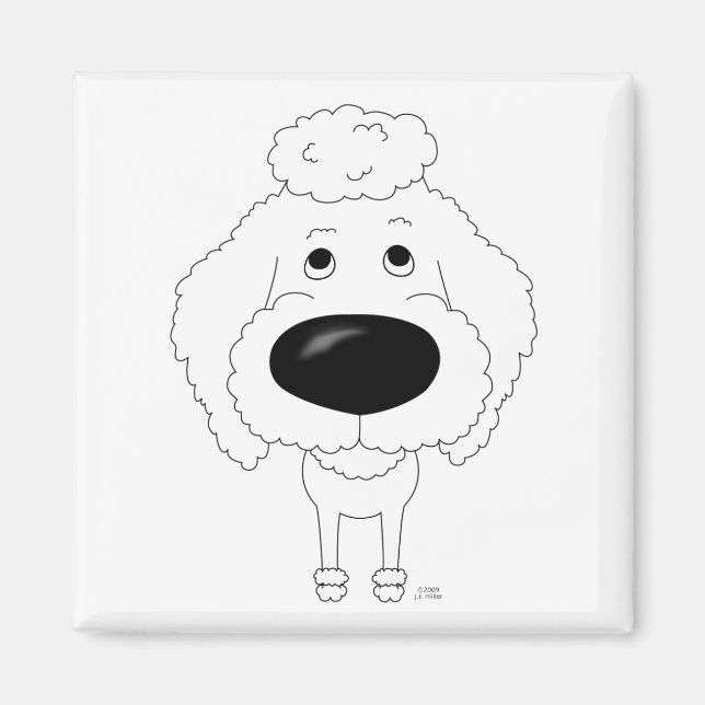 Big Nose Poodle Magnet (Vorne)